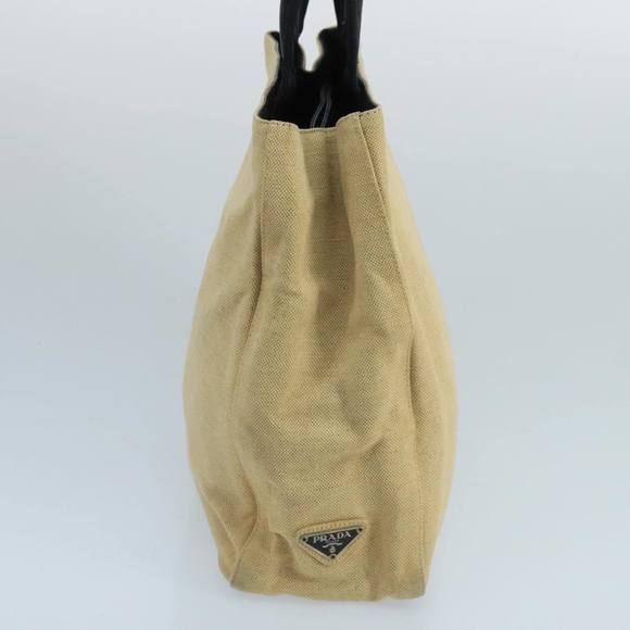 PRADA Tote Bag Canvas Beige Auth ti2434 - Picture 4 of 16
